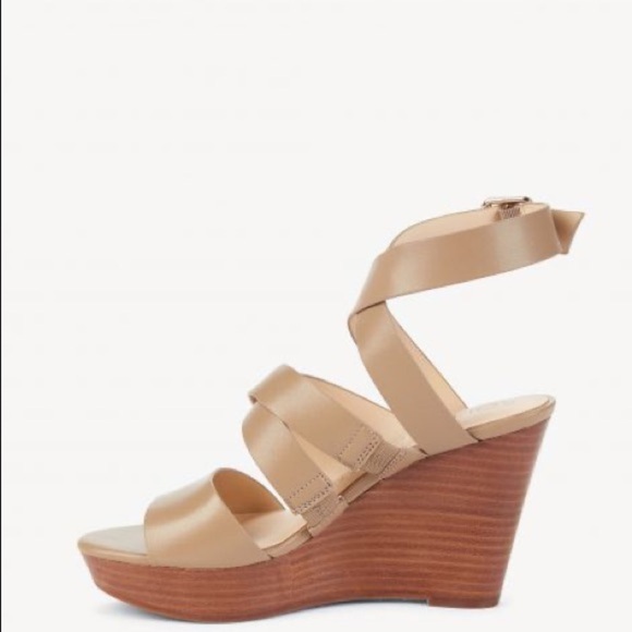 SOLE SOCIETY Leather Platform Wedges Sandals - Picture 4 of 10